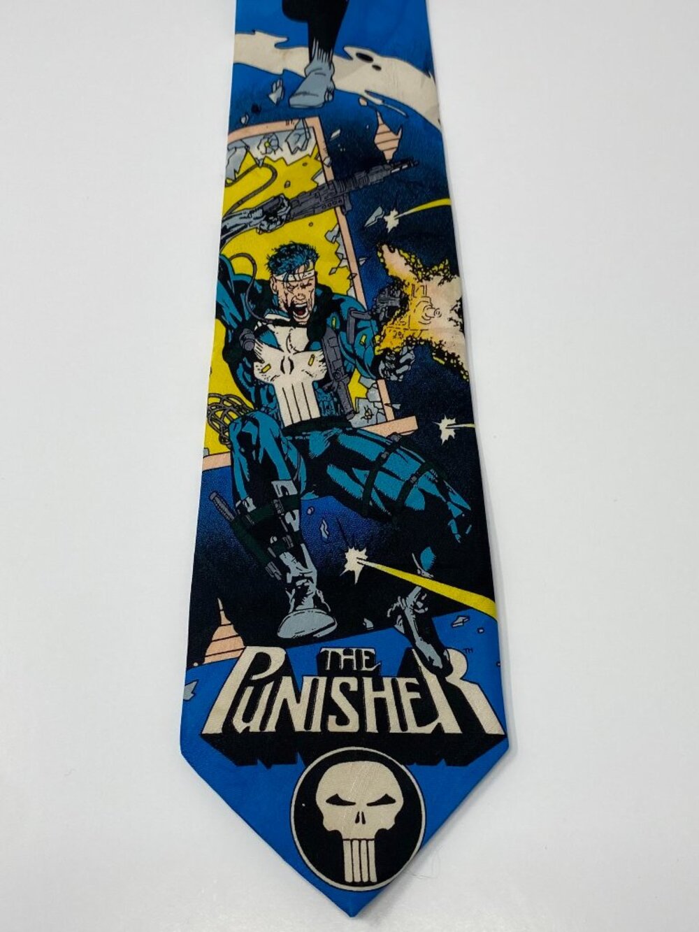 Vintage The Punisher Tie Marvel Necktie 90s 1994 Neck Tie